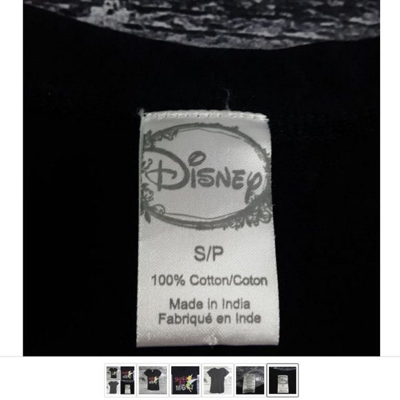 Disney Tinkerbell "Small but Mighty" Graphic Tee T-shirt Women sz S 100% Cotton - Picture 6 of 6